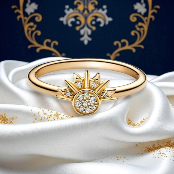 ๐๏ธEnchanting Trending Celestial Sun & Moon S925 Sterling Silver Zirconia Rings - Picture 10 of 17